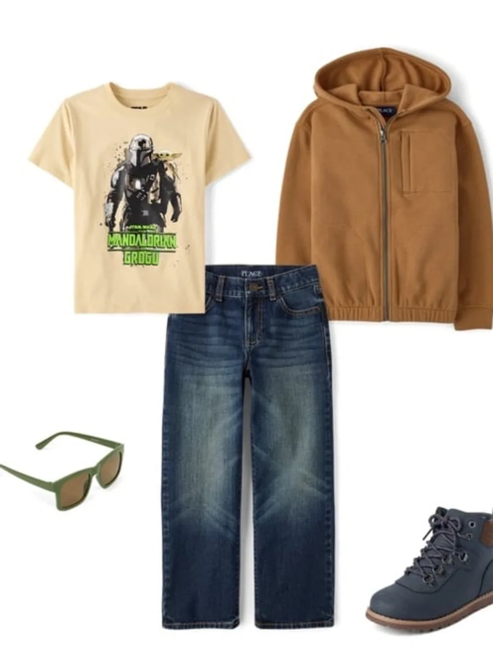 The Children's Place Beige 'The Mandalorian and Grogu' Graphic Tee